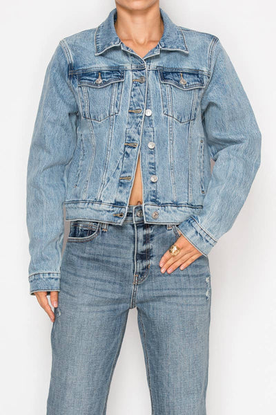 CLASSIC TRUCKER DENIM JACKET : SMALL - Lulu Bella Boutique