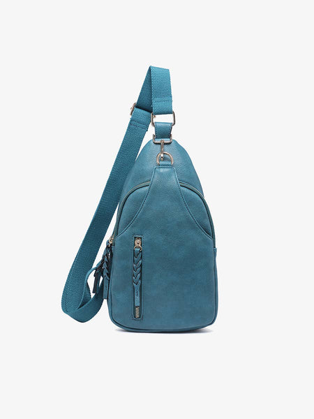 M2342 Nikki Dual Compartment Crossbody Sling Bag: Cow - Lulu Bella Boutique