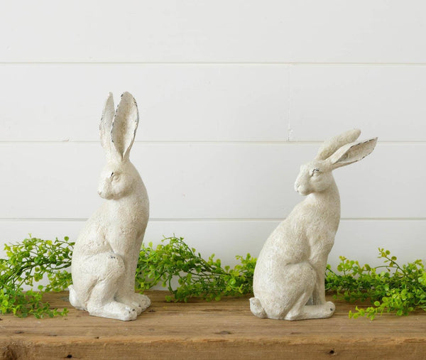 Distressed Rabbit Figurines (Pk/02 Ast) - Lulu Bella Boutique