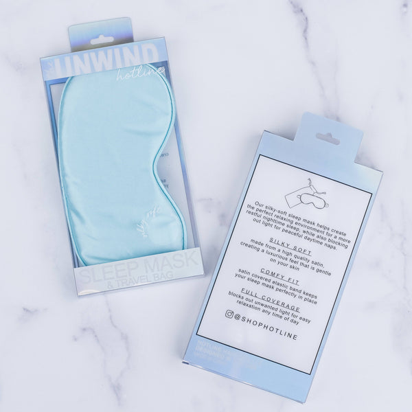 Sleep Masks & Travel Bag: White - Lulu Bella Boutique