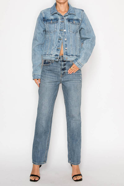 CLASSIC TRUCKER DENIM JACKET : SMALL - Lulu Bella Boutique