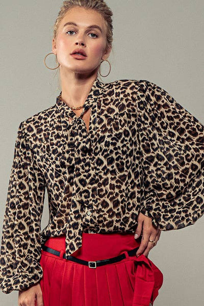 Leopard Print Blouse - Lulu Bella Boutique