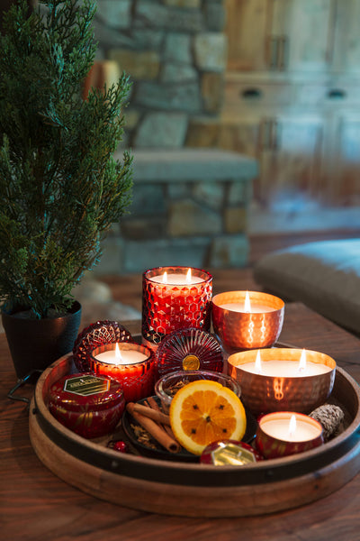 Holiday Spiced Toddy Candle  Copper ROUND Bowl 14oz - Lulu Bella Boutique