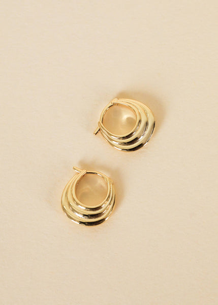 Gold Hoop - Triple Arch - Earrings - Lulu Bella Boutique