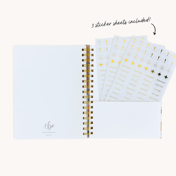Pressed Floral Undated Planner: 8.5x11 - Lulu Bella Boutique