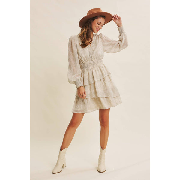 ROMANTIC IN EVERY WAY FLORAL TIERED RUFFLE MINI DRESS - Lulu Bella Boutique