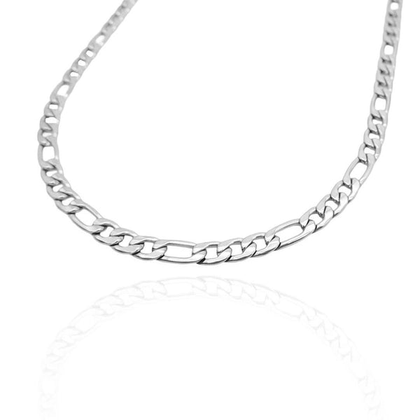 Chunky Figaro Necklace (4.5 mm): Silver - Lulu Bella Boutique