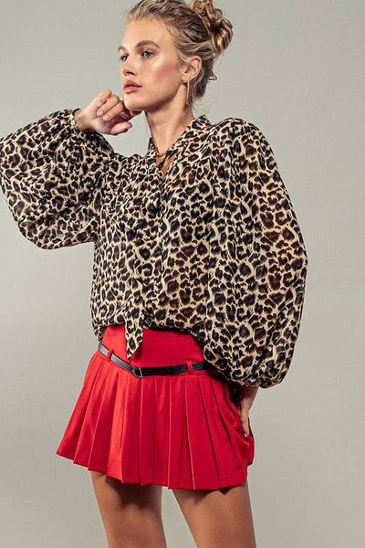 Leopard Print Blouse - Lulu Bella Boutique