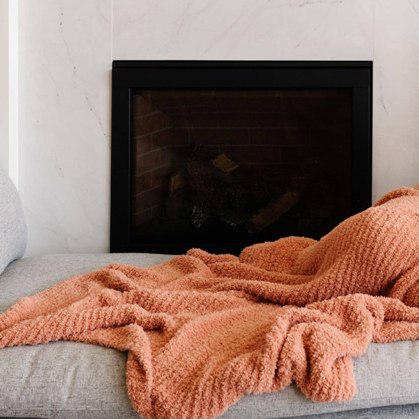 RIBBED BAMBONI® XL BLANKETS: Charcoal - Lulu Bella Boutique