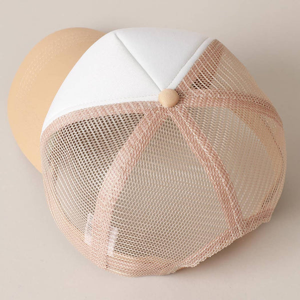 HOLD YOUR HORSES Trucker Hat: BEIGE / ONE SIZE - Lulu Bella Boutique