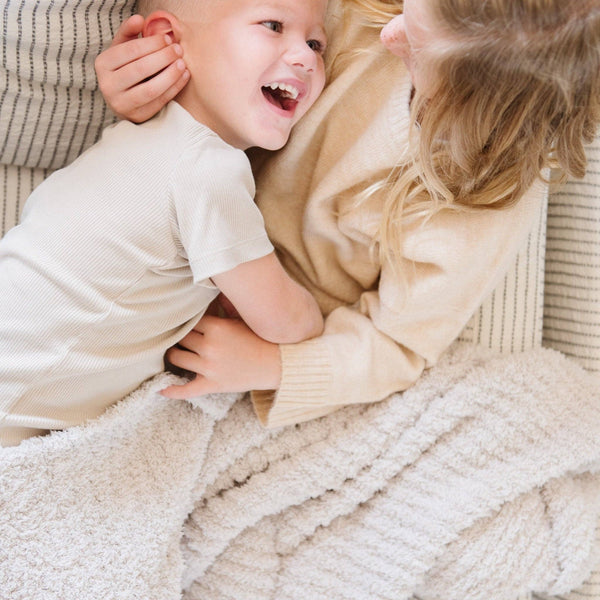 RIBBED BAMBONI® TODDLER BLANKETS: Cameo - Lulu Bella Boutique