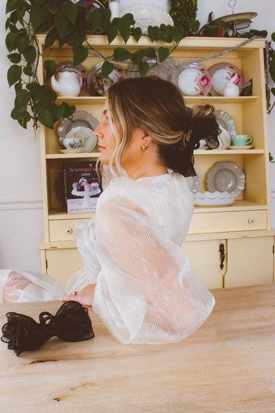 Fancy Bow Claw Clip - Multiple Colors: Black - Lulu Bella Boutique