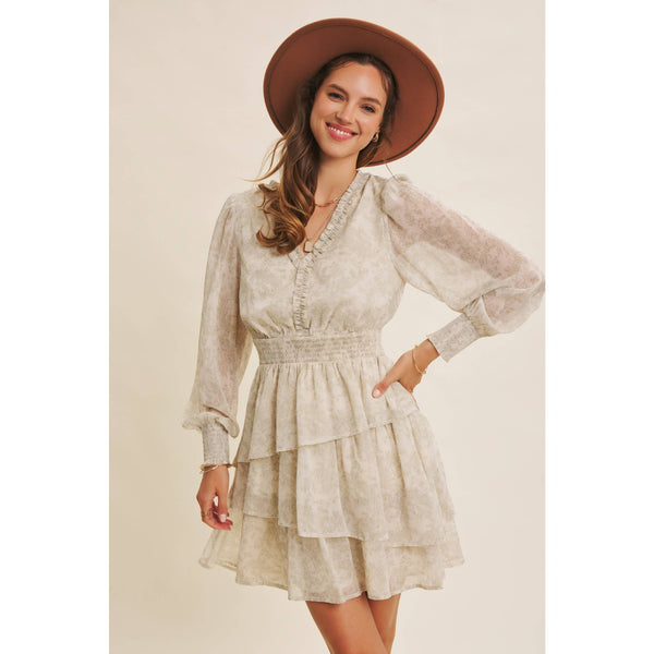 ROMANTIC IN EVERY WAY FLORAL TIERED RUFFLE MINI DRESS - Lulu Bella Boutique