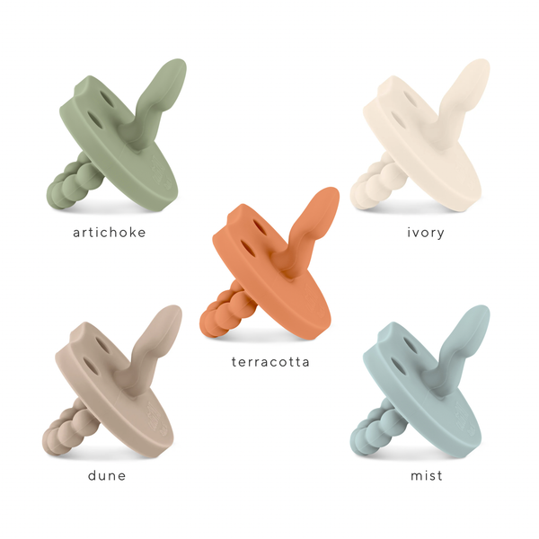 Cutie PAT Smile (0m+) Pacifier + Teether Sets: Blossom - Lulu Bella Boutique