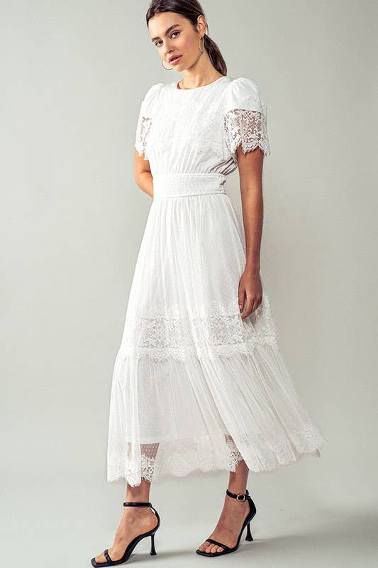 chinese dress ladies Gisele Lace Midi Dress main image 1