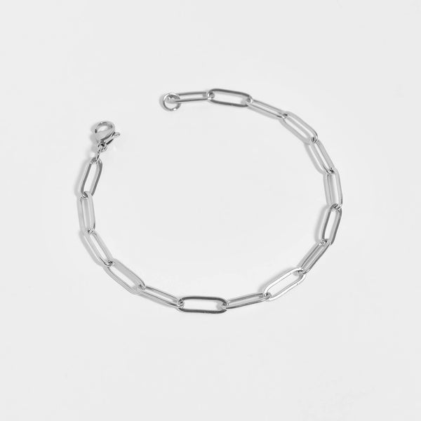 Paperclip Chain Anklet: Stainless - Lulu Bella Boutique