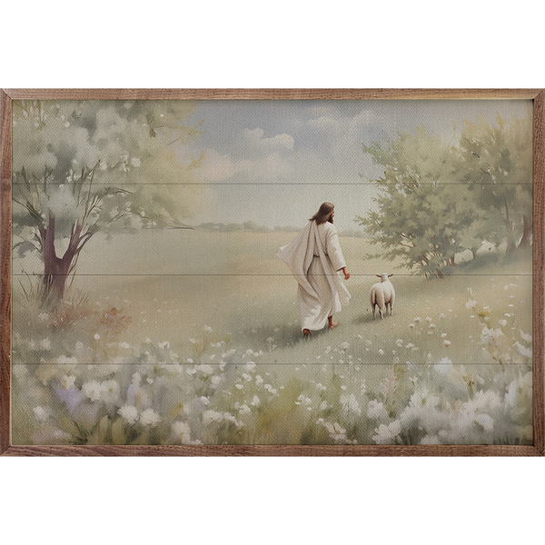 Jesus And The Lamb: 16x10 - Lulu Bella Boutique