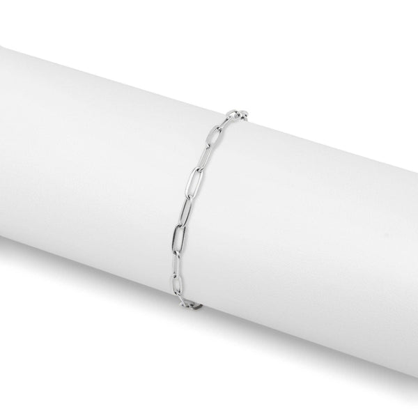 Paperclip Chain Anklet: Stainless - Lulu Bella Boutique