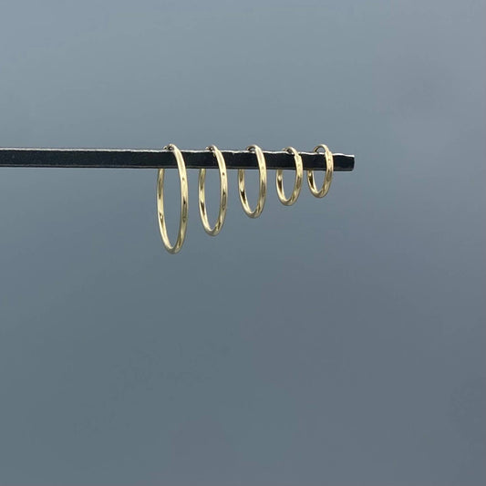 1.25mm Gold-filled Endless Hoops: 9mm - Lulu Bella Boutique
