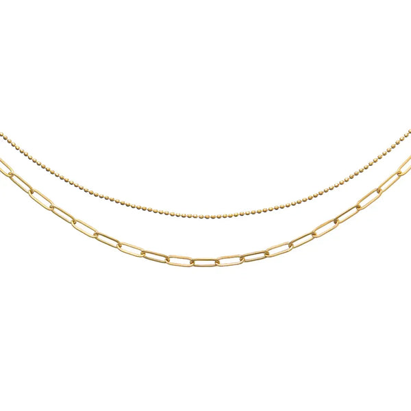 Paperclip Layered Choker - Lulu Bella Boutique