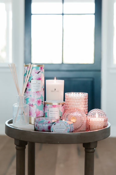 Pink Chiffon 15oz Shimmer Candle 2 wick - Lulu Bella Boutique