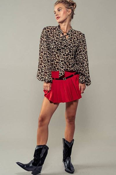 Leopard Print Blouse - Lulu Bella Boutique