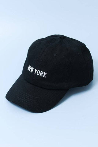 LOS ANGELES NEW YORK BASEBALL CAP HAT: NY BLACK