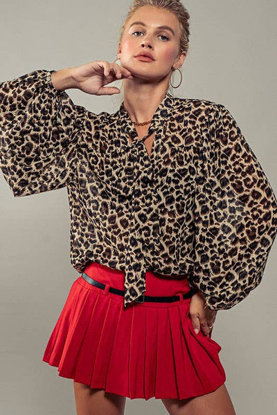 Leopard Print Blouse - Lulu Bella Boutique