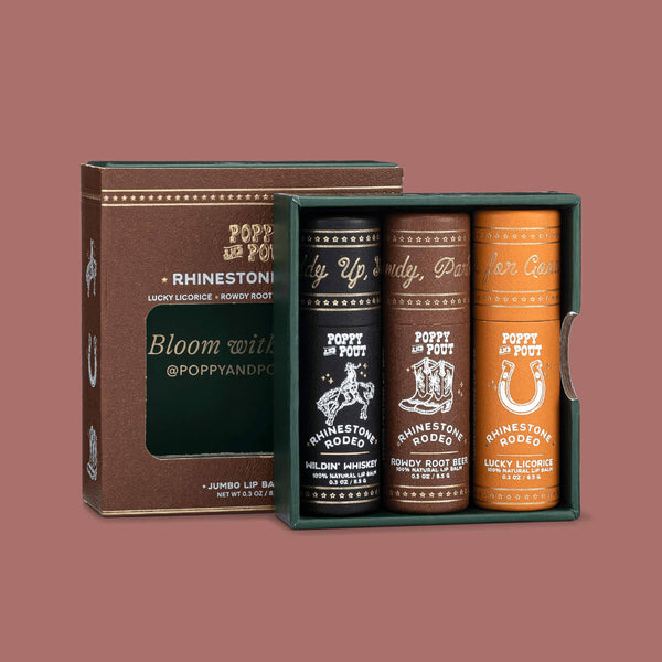 Rhinestone Rodeo Lip Balm Trio Gift Set - Lulu Bella Boutique