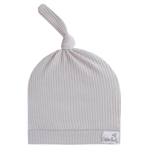Top Knot Hat in Ash Rib