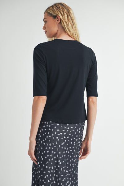 Elbow Sleeve Knit Top - Lulu Bella Boutique