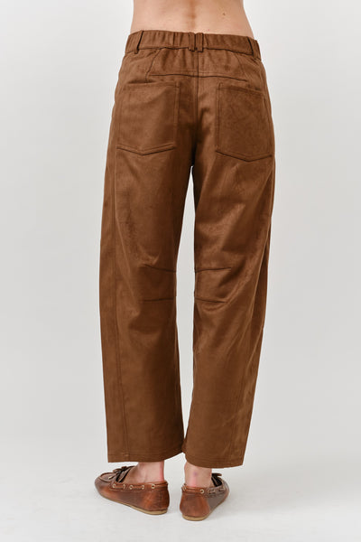 Slouchy Relax Fit Suede Pants