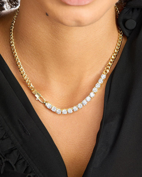 Baby Julian REALLY Loves Diamonds Necklace Gold|White Diamondettes