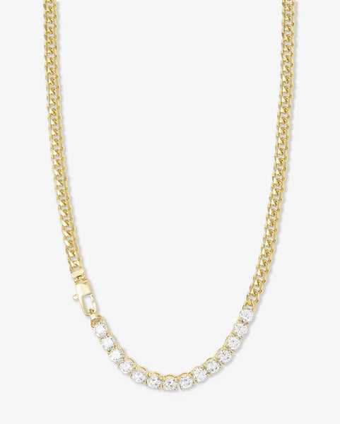 Baby Julian REALLY Loves Diamonds Necklace Gold|White Diamondettes