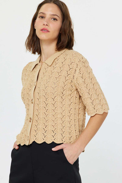 Half Sleeve Button Cardigan - Lulu Bella Boutique