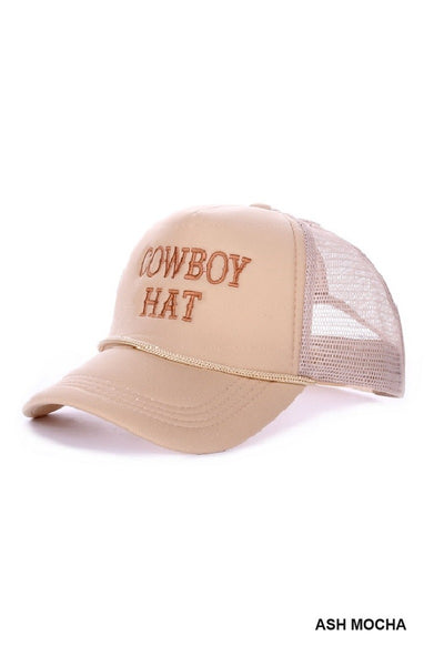 The Cowboy Hat Baseball Mesh Hat - Lulu Bella Boutique