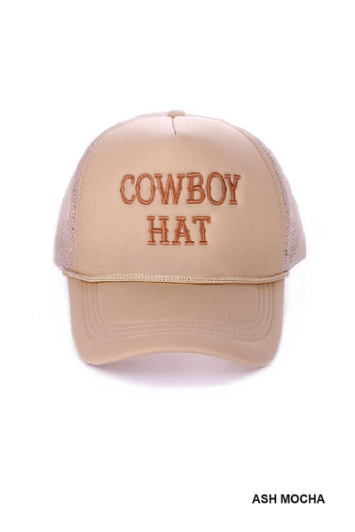 The Cowboy Hat Baseball Mesh Hat - Lulu Bella Boutique
