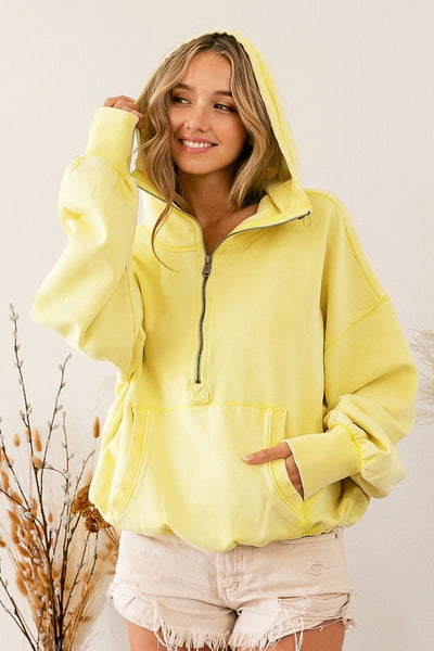 Half Zip Hoodie - Lulu Bella Boutique