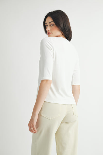 Elbow Sleeve Knit Top - Lulu Bella Boutique