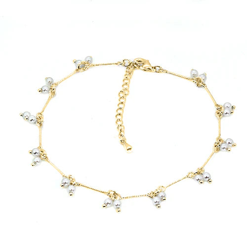 Pearl Dangle Anklet - Lulu Bella Boutique