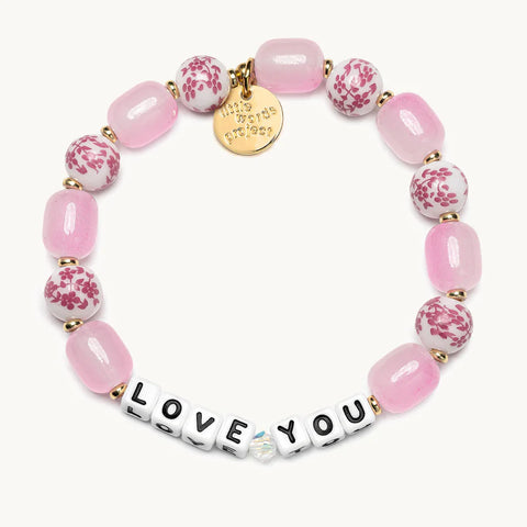 Love You- Lovestruck Bracelet Bead Pattern: Pink Clouds