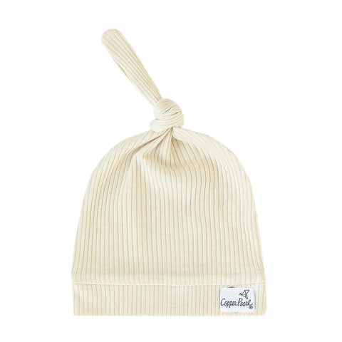Top Knot Hat in Moonstone Rib