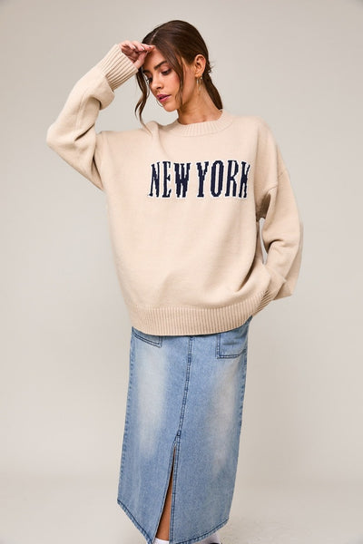 New York Knit Sweater - Lulu Bella Boutique
