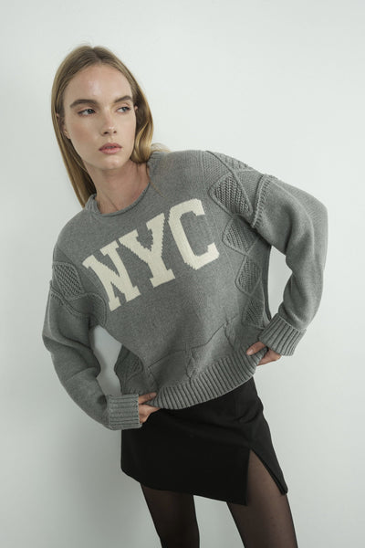 NYC Knit Sweater - Lulu Bella Boutique