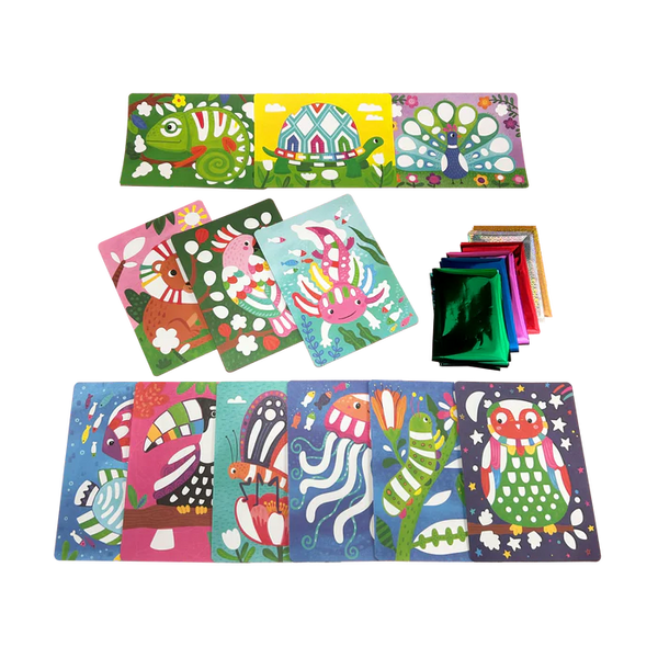 Foil-tastic Foil Art & Coloring Set - Awesome Animals - Lulu Bella Boutique
