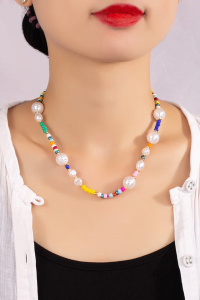 Pearl and Seed Bead Necklace - Lulu Bella Boutique
