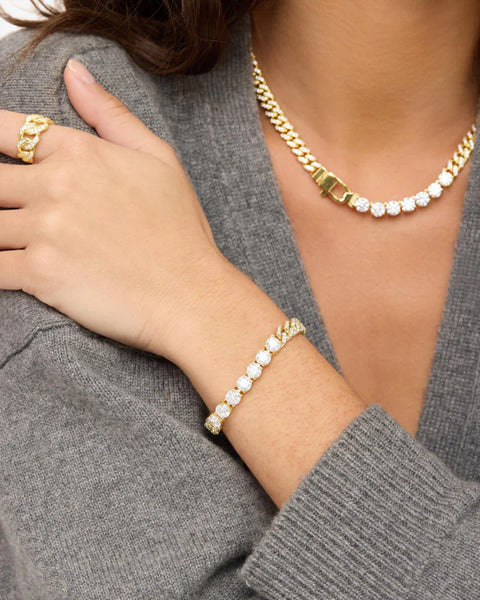 Pavé Julian Loves Diamonds Bracelet Gold|White Diamondettes