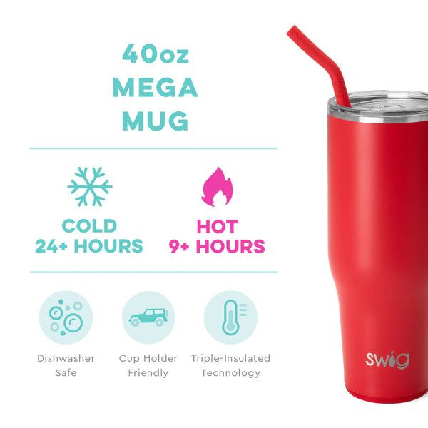 Red Mega Mug 40oz - Lulu Bella Boutique