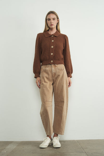 Mid Rise Barrel Slouchy Jean - Lulu Bella Boutique