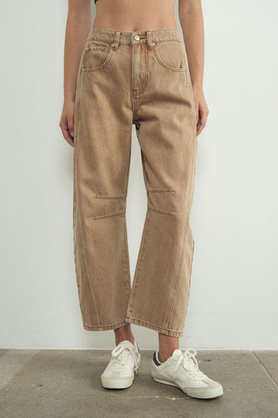 Mid Rise Barrel Slouchy Jean - Lulu Bella Boutique